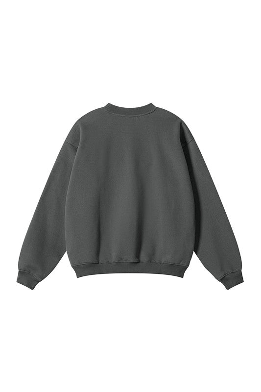345GSM Fleece Solid Color Crew