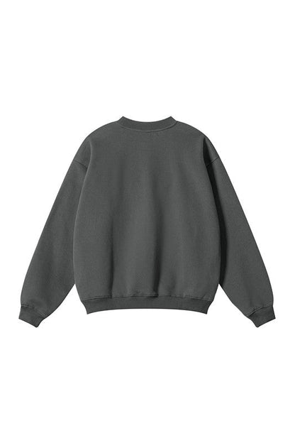345GSM Fleece Solid Color Crew