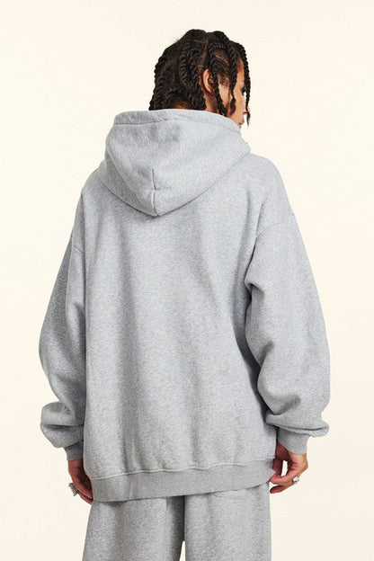 332GSM Stripe Designed Fleece Hoodie