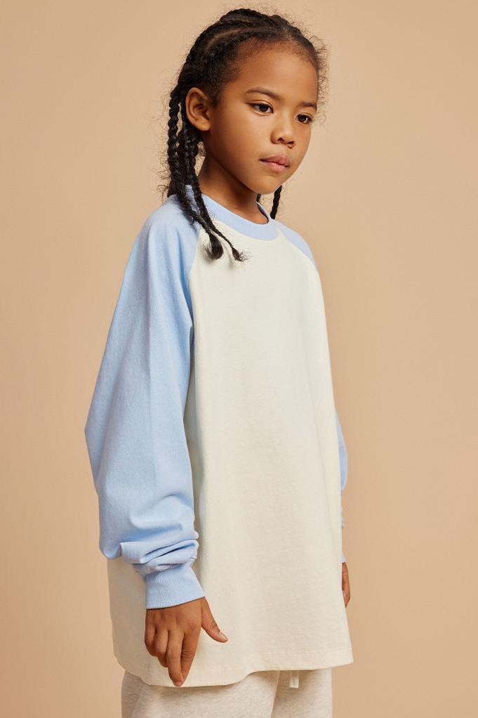 Kids Contrast Sleeve Crew