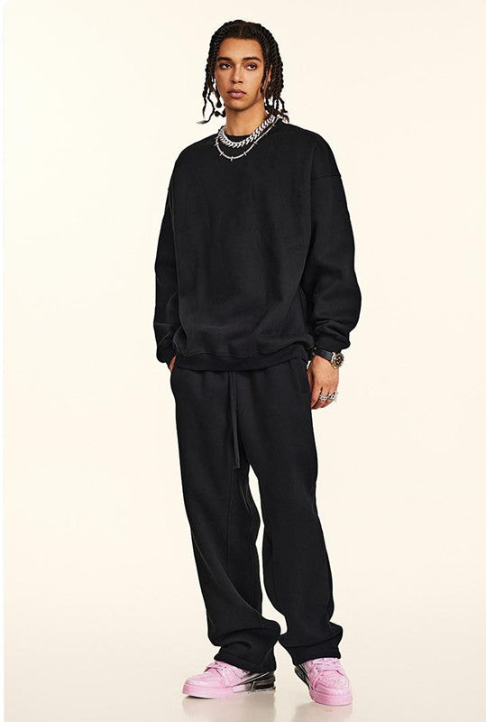 345GSM Fleece Solid Color Crew
