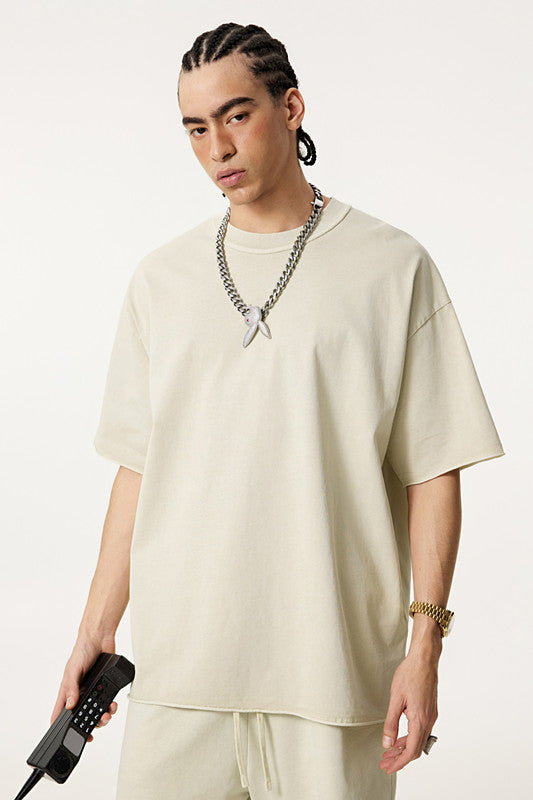 275GSM Distressed Pigment Dyed Tee