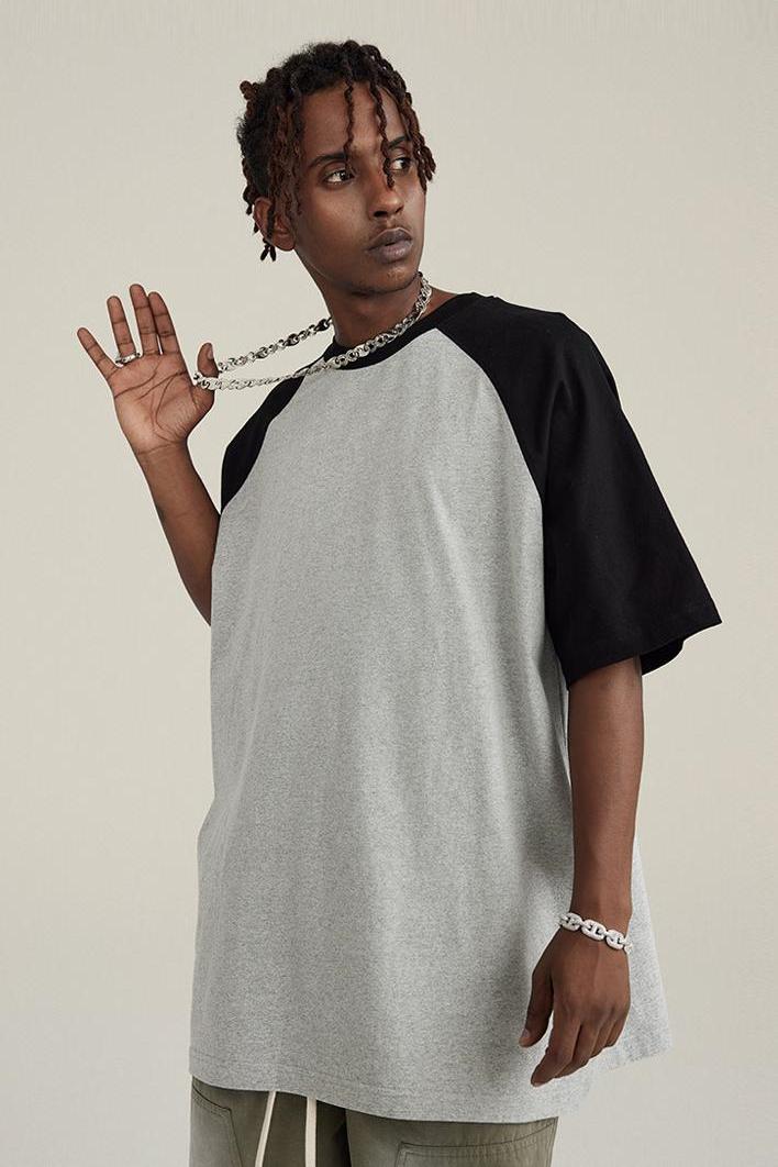Contrast Sleeve Basic Tee