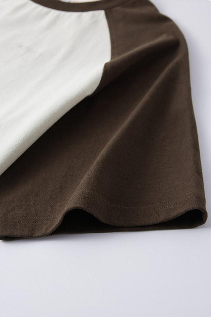Contrast Sleeve Basic Tee