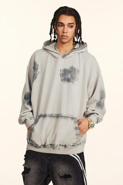 370GSM Dirty Effect Washed Out Hoodie