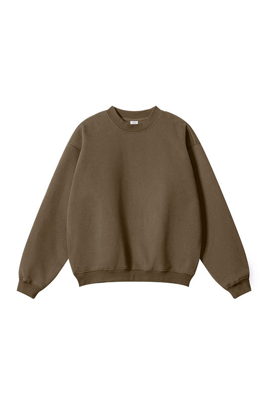 345GSM Fleece Solid Color Crew
