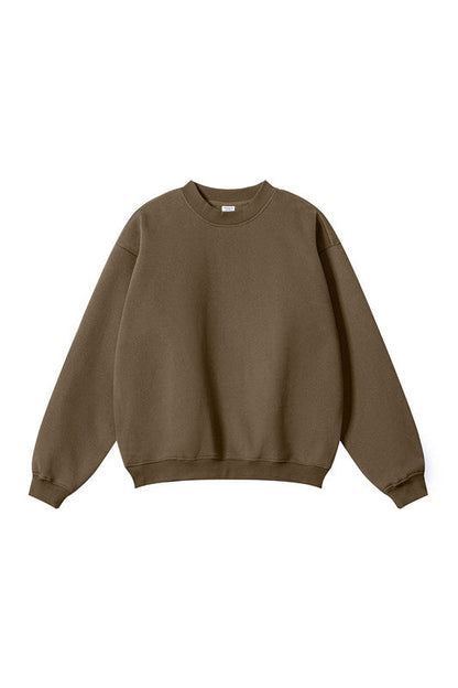 345GSM Fleece Solid Color Crew
