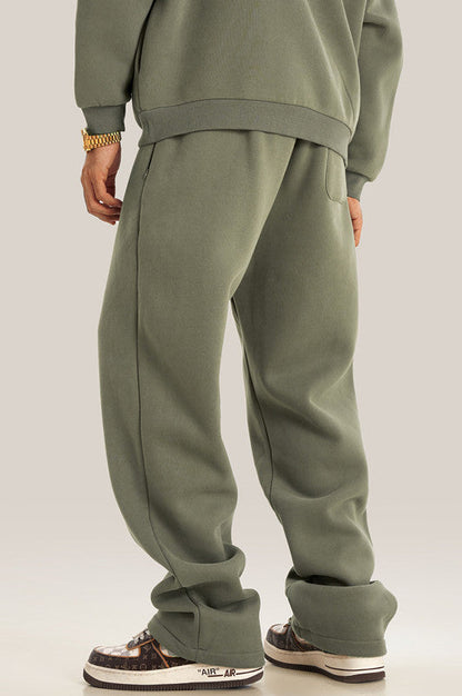 345GSM Relaxed Solid Color Fleece Sweatpants