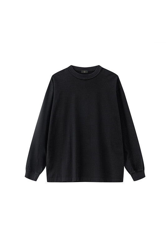100% Cotton 250GSM Pigment Dyed Long Sleeve Crew