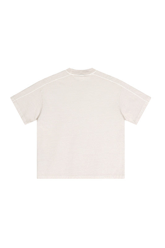 310GSM Patchwork Washed Out Tee