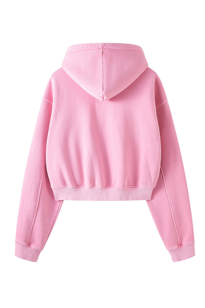 Washed Fleece Zipper Jacket