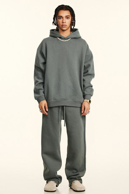 345GSM Relaxed Solid Color Fleece Sweatpants