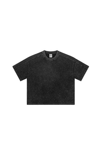 Kids 250G Side Stripe Washed Tee