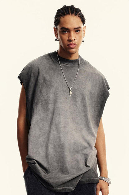 250GSM Washed Out Gradient Muscle Tee