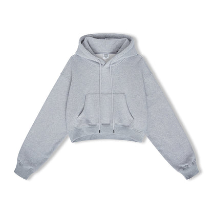 Basic Fleece Crop Hoodie