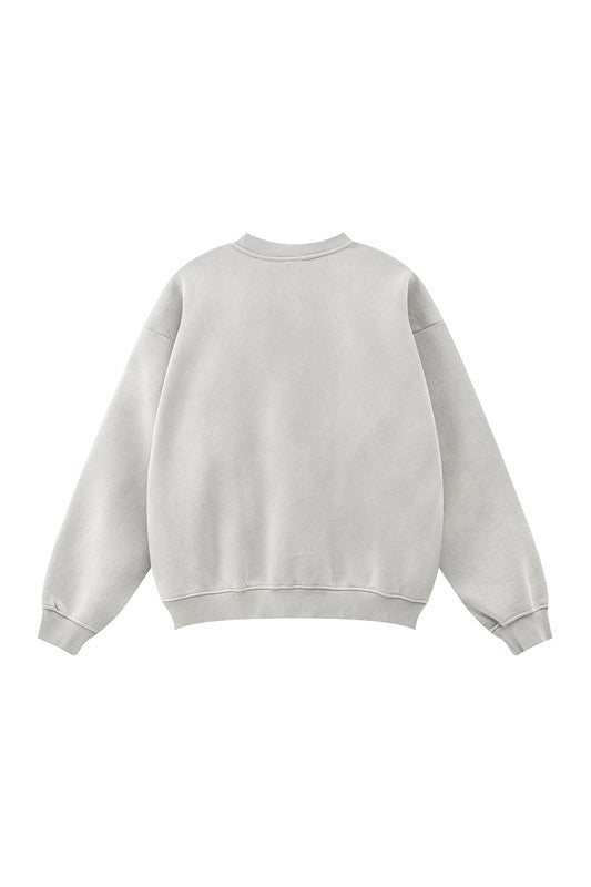332GSM Spray Washed Fleece Crew