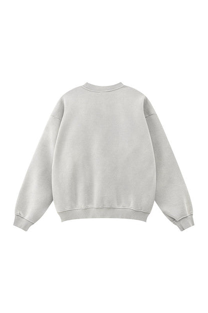 332GSM Spray Washed Fleece Crew
