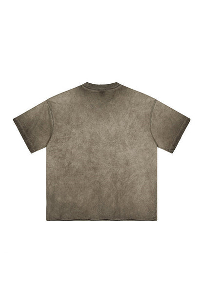 250GSM Distressed Gradient Washed Tee