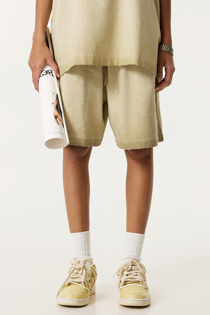 310GSM Gradient Washed Distressed Short