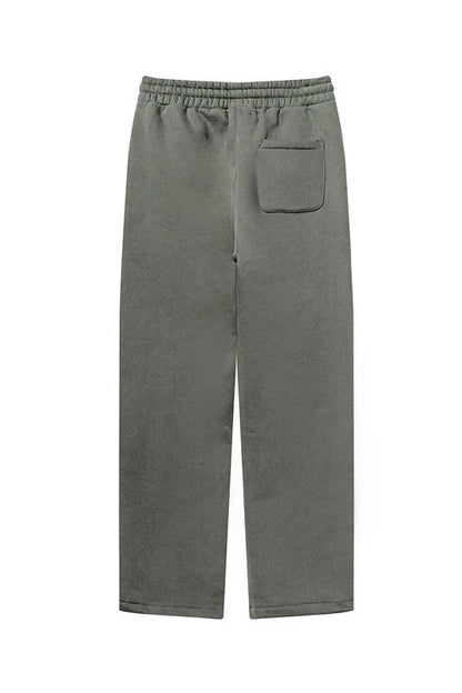 345GSM Relaxed Solid Color Fleece Sweatpants