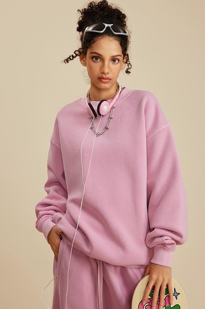 355G Washed Fleece Crew