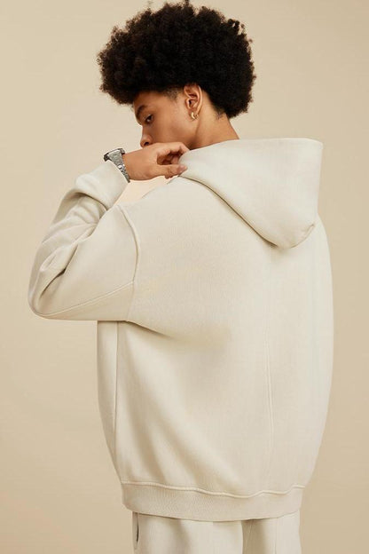355G Washed Fleece Hoodie