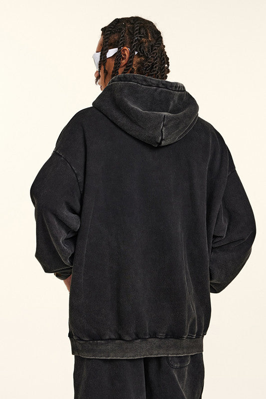 332GSM Stripe Designed Fleece Hoodie