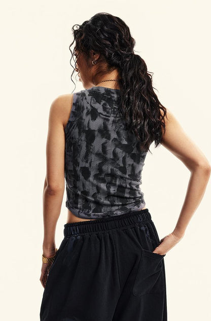 235GSM Brush Dyed Distressed?Vest