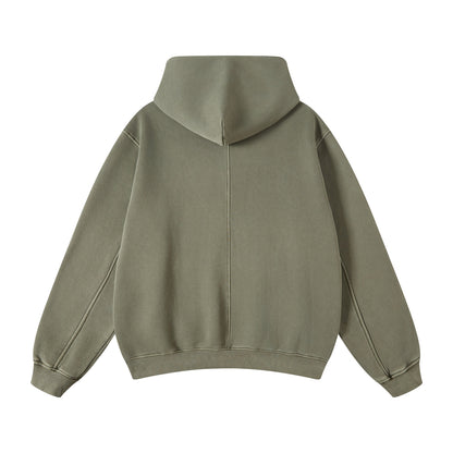 355G Washed Fleece Hoodie