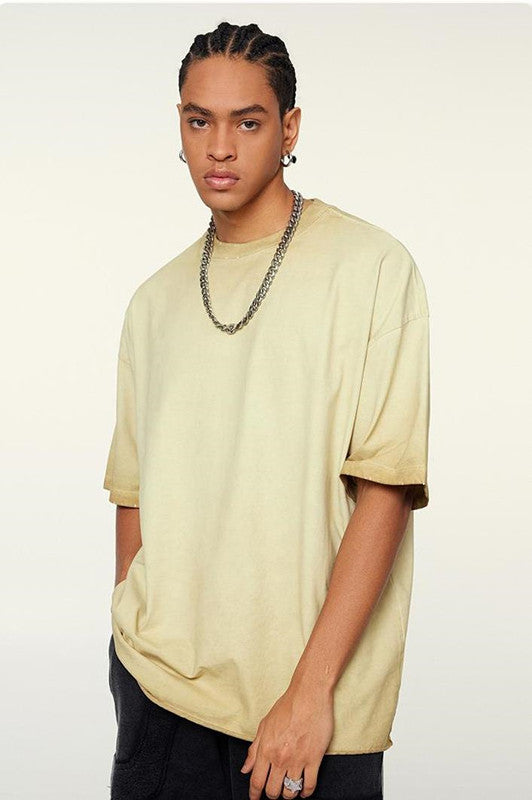 250GSM Distressed Gradient Washed Tee