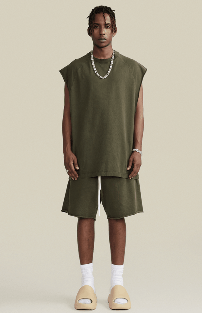 Washed Sleeveless Muscle Tee