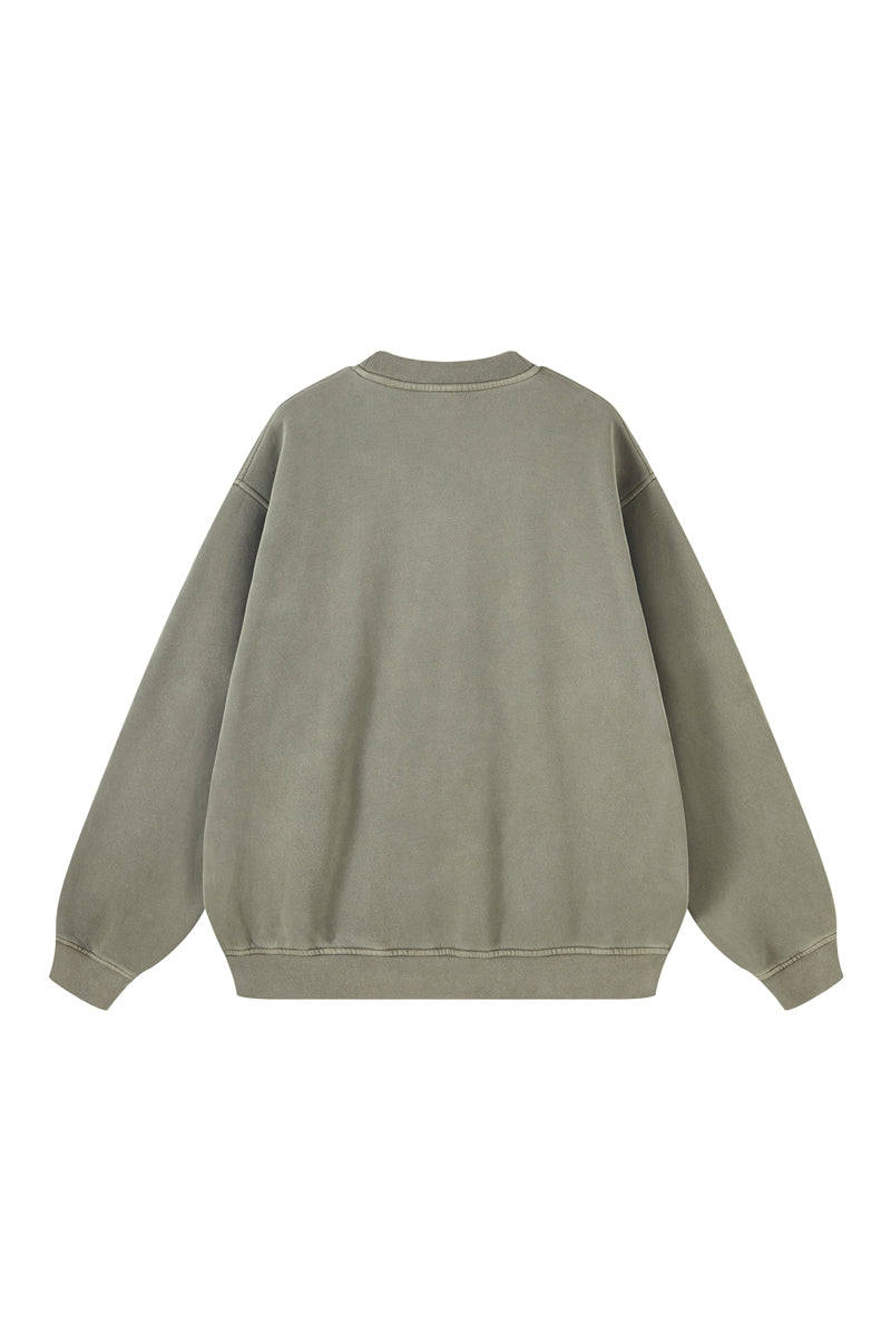 355G Washed Fleece Crew