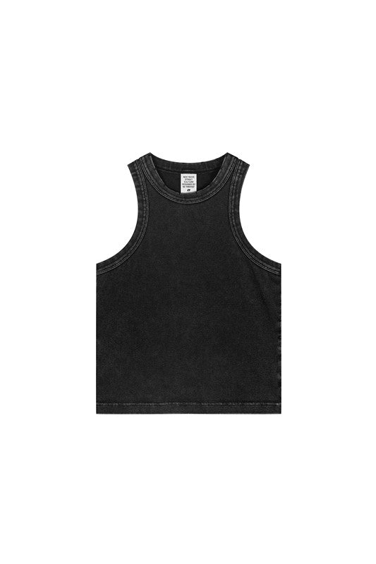 235GSM Washed Out Crop Vest
