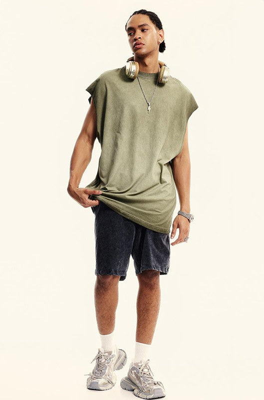 250GSM Washed Out Gradient Muscle Tee