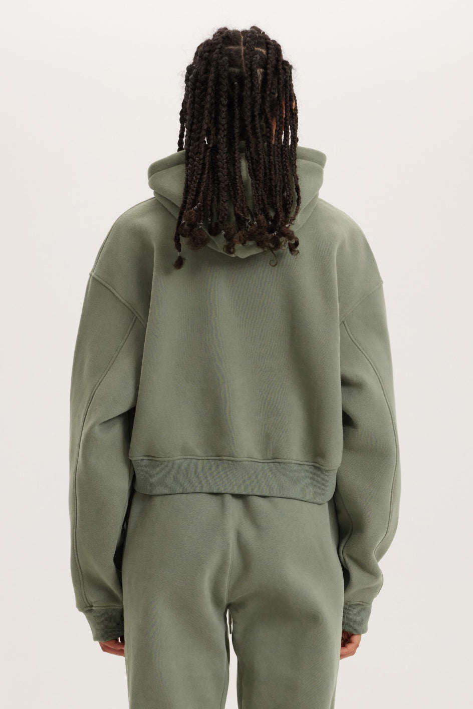 Basic Fleece Crop Hoodie