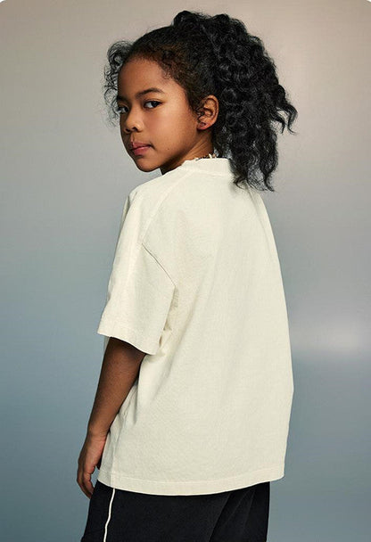 Kids 250G Side Stripe Washed Tee