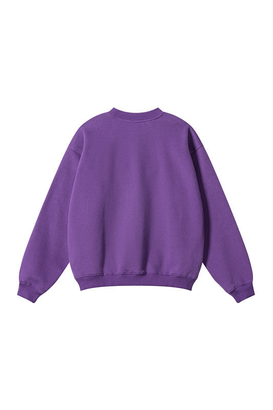 345GSM Fleece Solid Color Crew