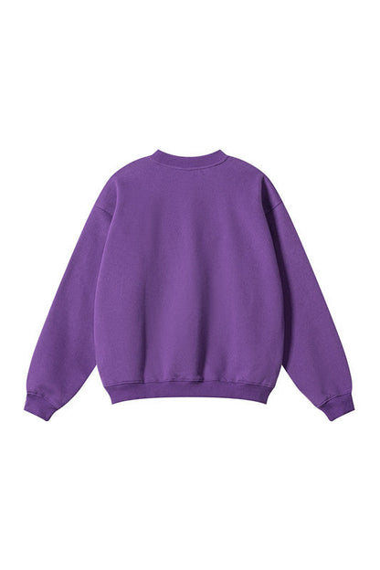 345GSM Fleece Solid Color Crew