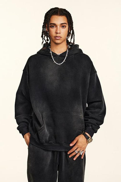 332GSM Gradient Sprayed Fleece Hoodie