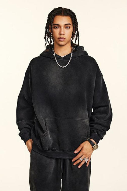 332GSM Gradient Sprayed Fleece Hoodie