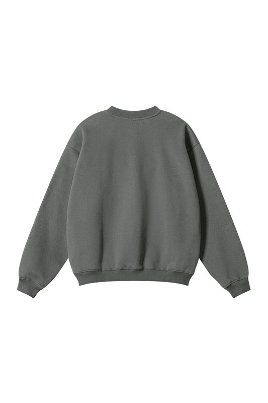 345GSM Fleece Solid Color Crew