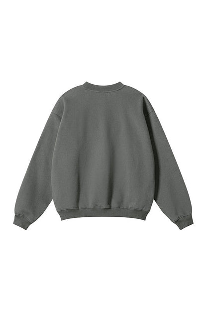 345GSM Fleece Solid Color Crew