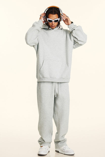 345GSM Fleece Solid Oversized Hoodie