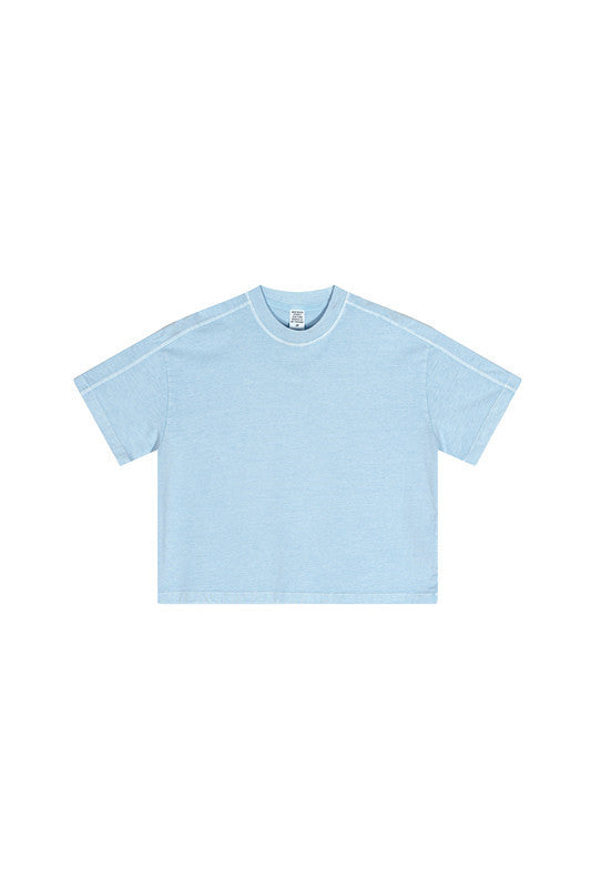 Kids 250G Side Stripe Washed Tee
