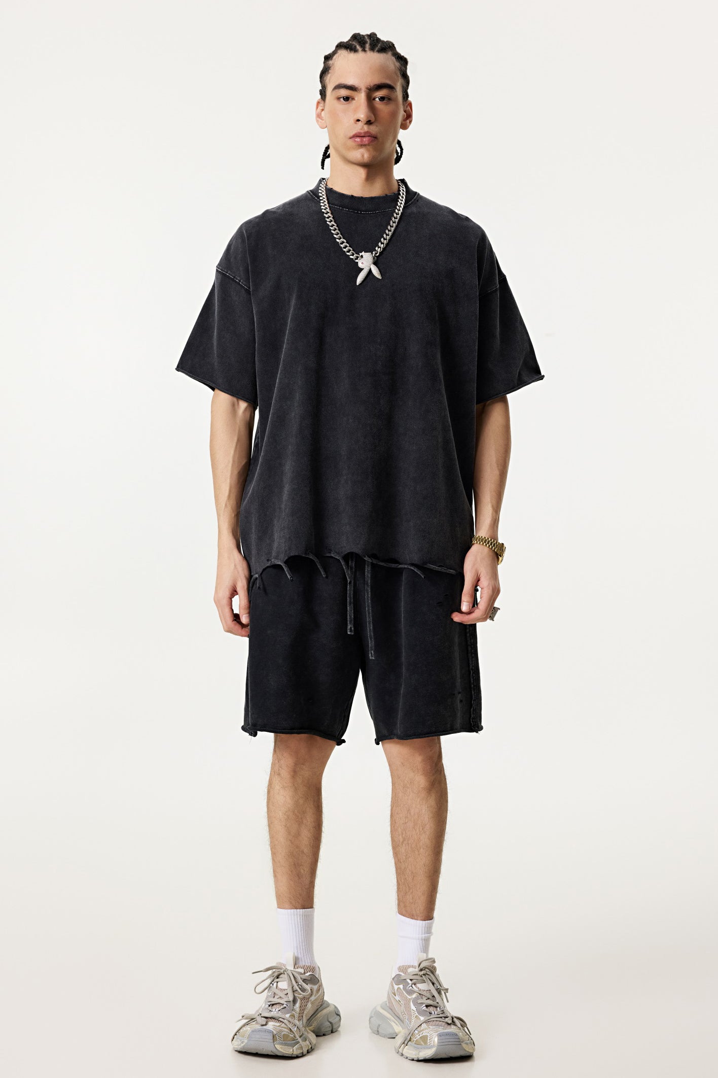 310GSM Pigment Dyed Distressed Tee