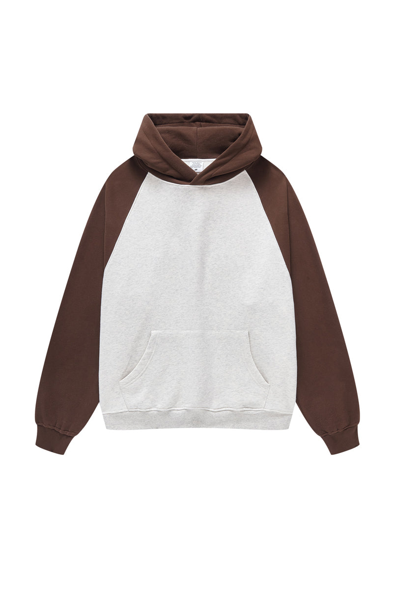 Contrast Sleeve Fleece Hoodie
