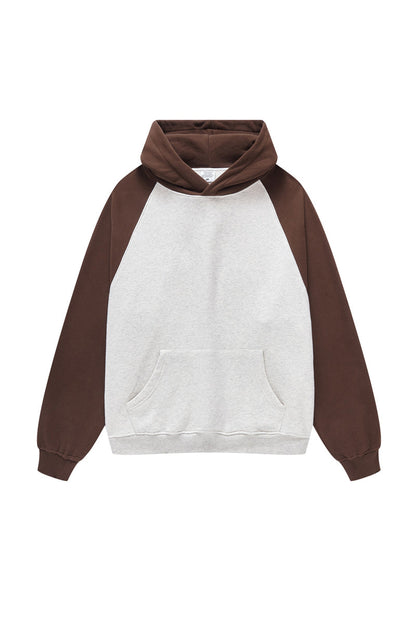 Contrast Sleeve Fleece Hoodie