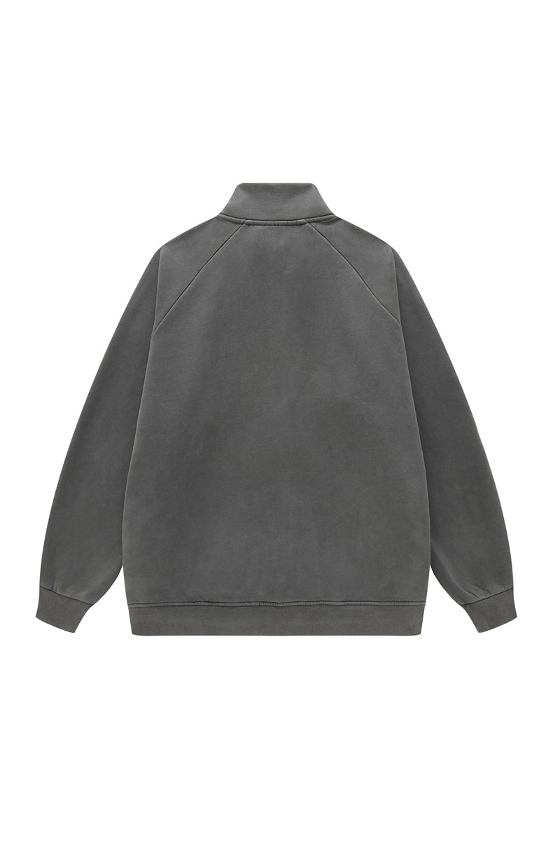 Washed Fleece Zipper Jacket