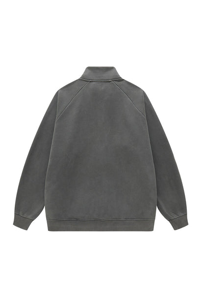 Washed Fleece Zipper Jacket