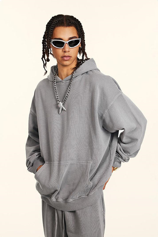 100% Cotton 380GSM Washed  Hoodie